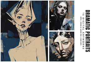 Dramatic Portraits, a Decorative Illustration by Digital Art Creations