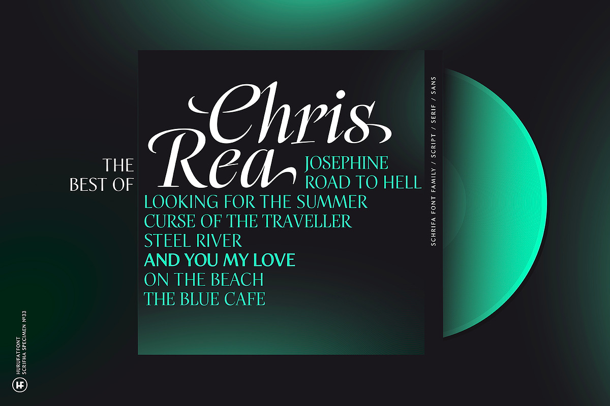 Scrifha Display Font Family, a Script Font by Hurufatfont (Photo 6 of 16)