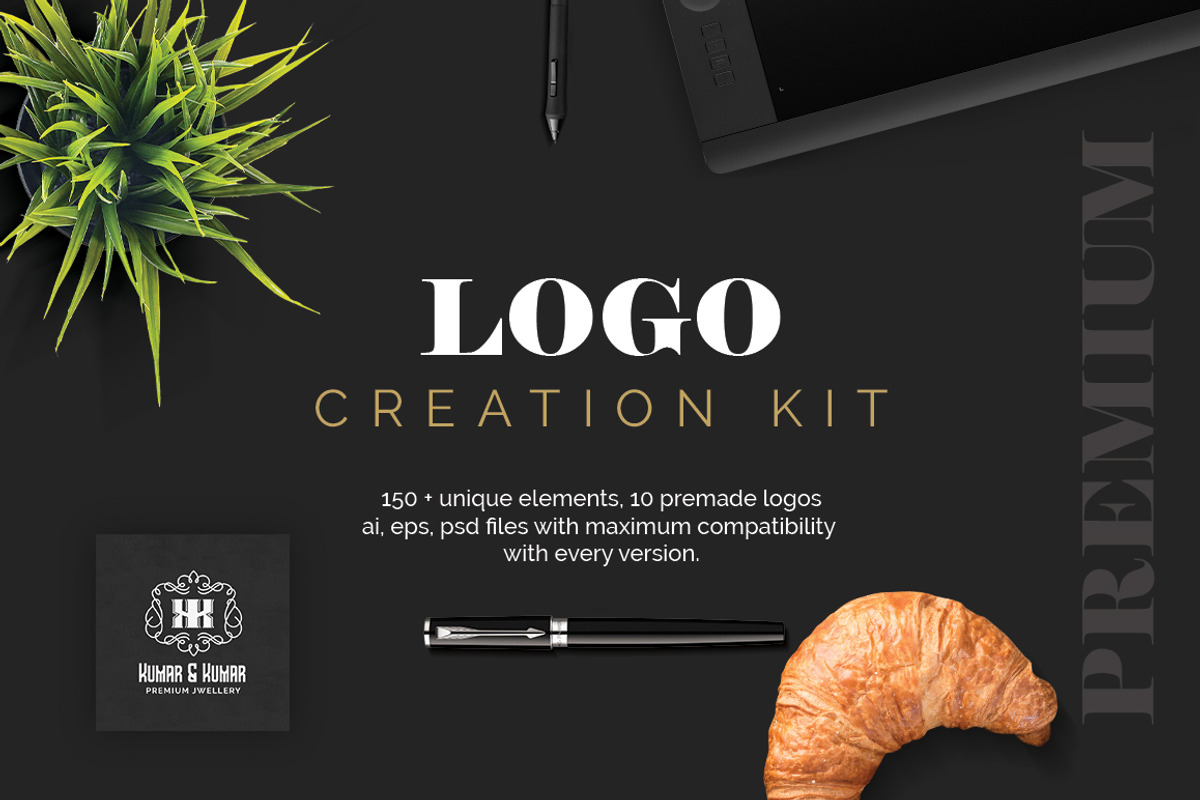 Unique Logo Creation Kit, a Branding & Logo Template by La Animus (Photo 1 of 7)