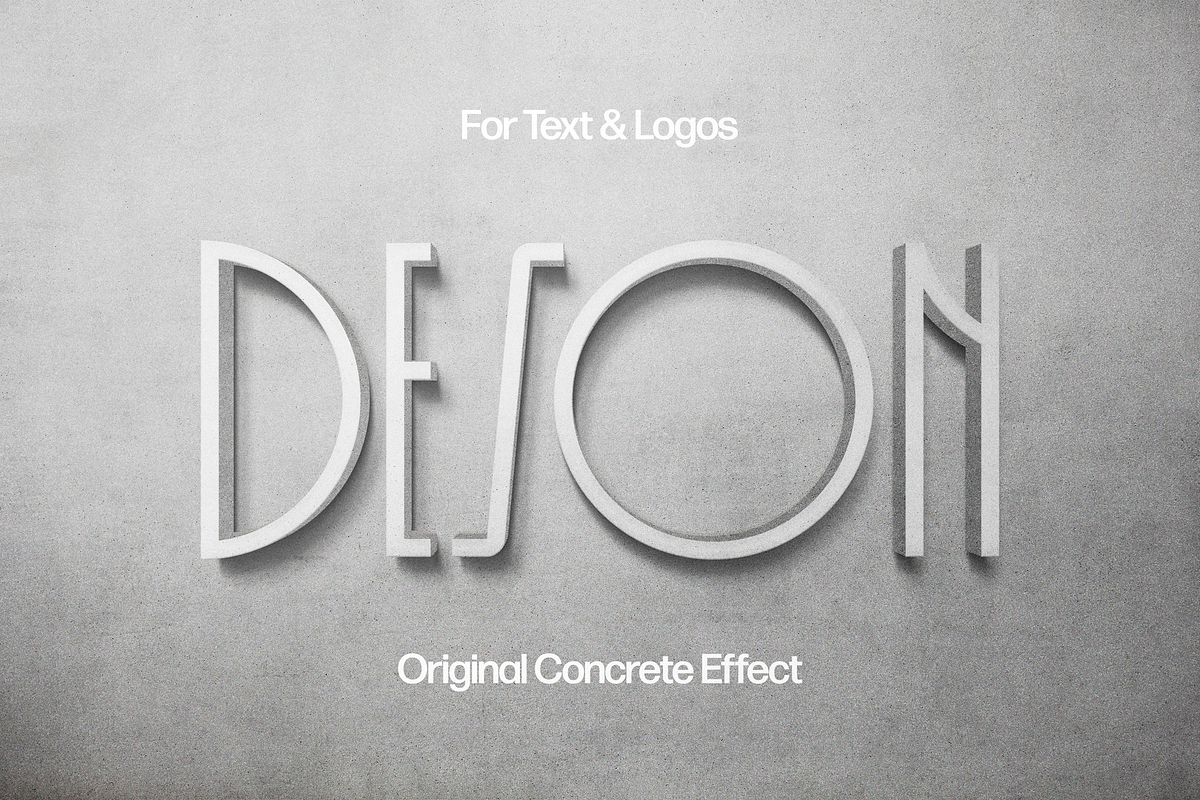 Concrete Mockup Logo & Text Effect, a Mockup by Design Squad (Photo 1 of 4)