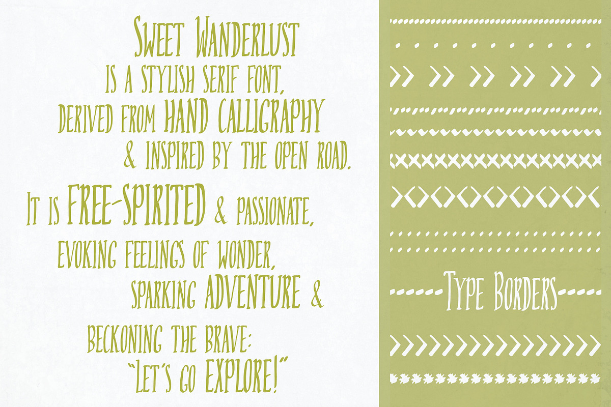 Sweet Wanderlust Font preview 3