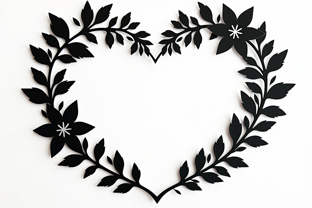 Floral Heart Wreath Bundle, an Illustration by BIPLOB EXPERT (Photo 3 of 9)