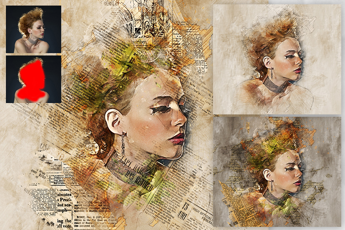 Journal Art Photoshop Action, an Action Add-On by GorynArt (Photo 6 of 17)