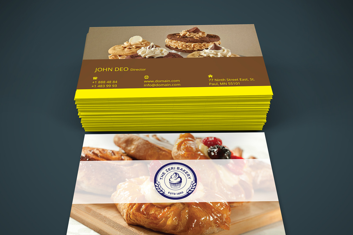 Bakery Business Card Set, a Business Card Template by Sajida Salim (Photo 3 of 4)