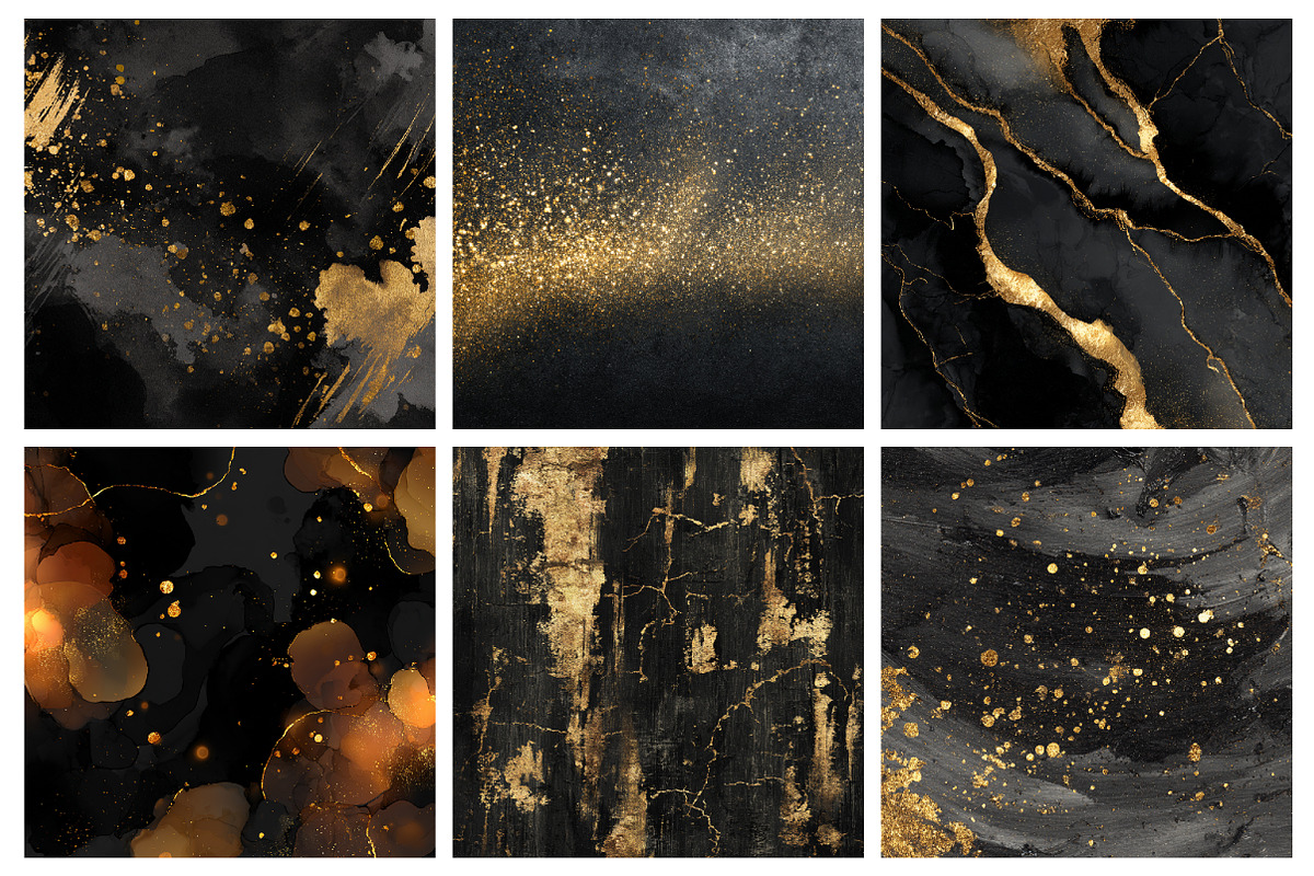 Black And Gold Abstract Background, an Illustration by RobertsArt (Photo 4 of 5)