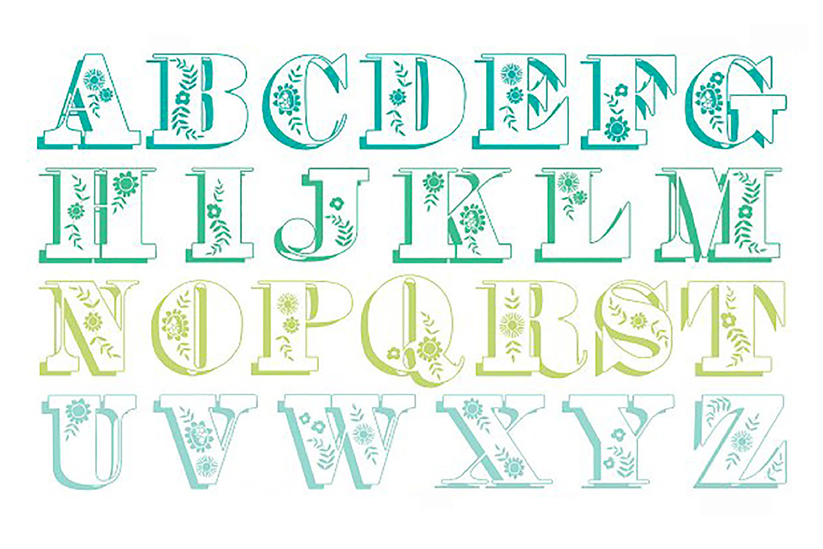 Anna Mae Shadowed Uppercase Font preview 2