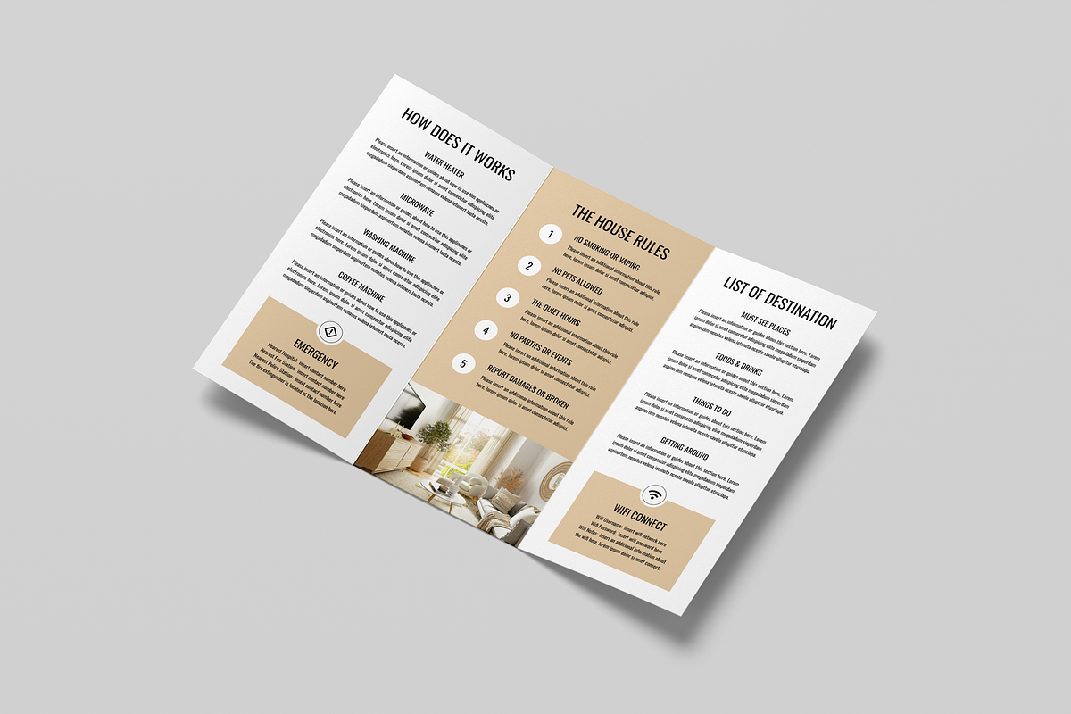 Airbnb Welcome Brochure, a Brochure Template by Leaflove (Photo 3 of 5)