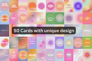 Canva Template 50 Affirmation Cards