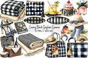 Luxury Black Gingham Summer Clipart, an Illustration by DreamArtGraphic (Thumbnail 1 of 4)