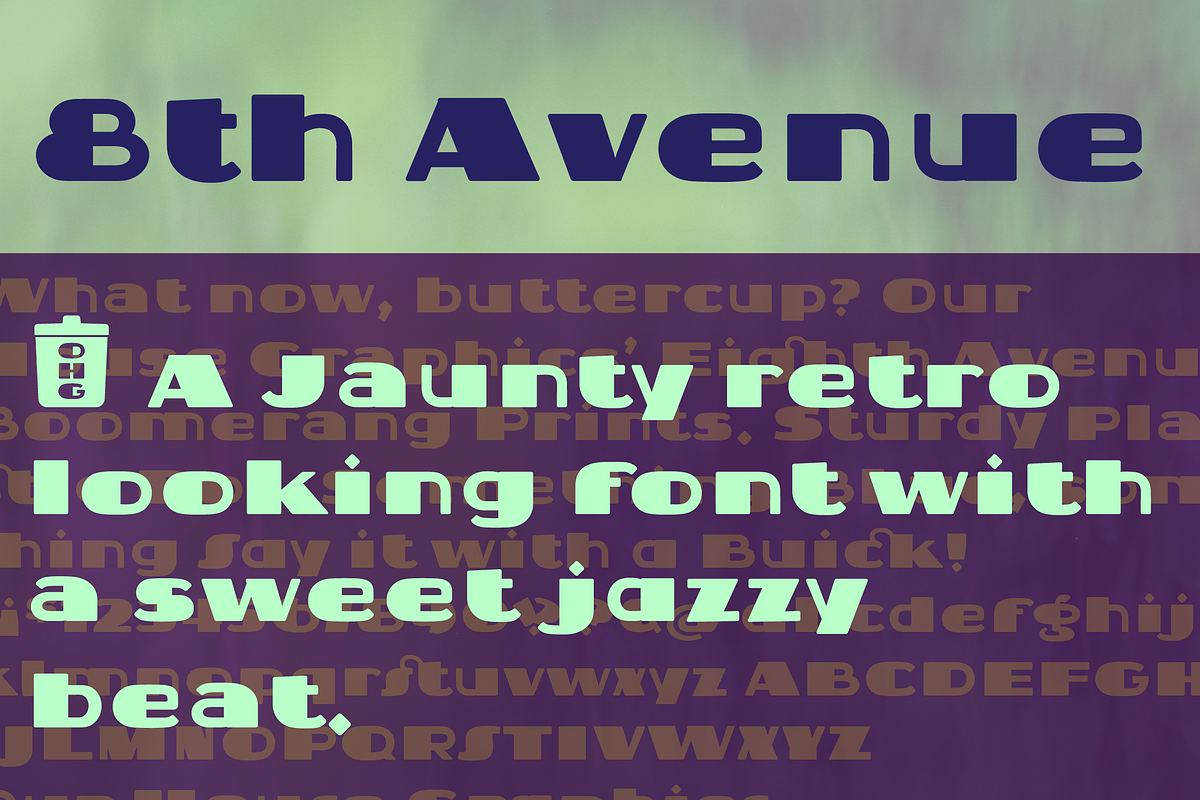 8th Avenue, a Font by Our House Graphics Inc. (Photo 3 of 4)