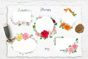 Watercolor Flowers clipart big set, a Decorative Illustration by Yuliya Art (Thumbnail 9 of 16)