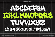 Toxic Riot - Dripping Graffiti Font, a Blackletter Font by figuree studio (Thumbnail 6 of 8)