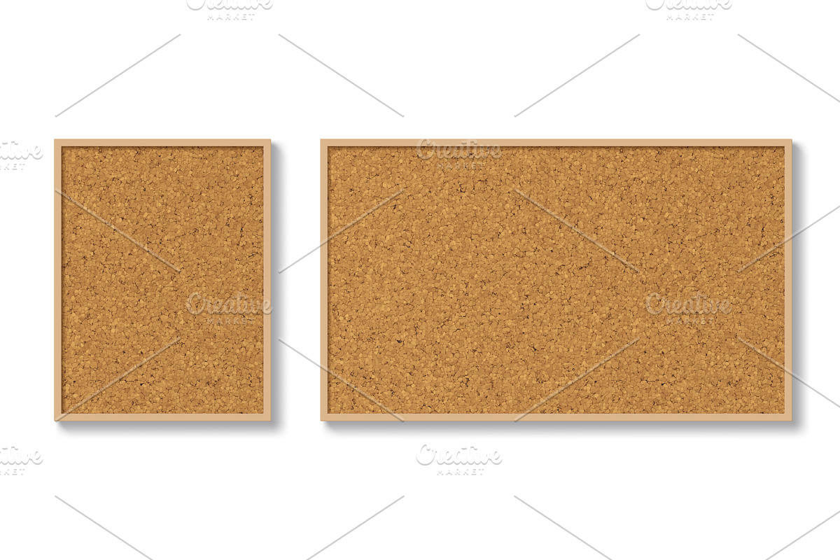 Two cork bulletin boards, a Decorative Illustration by Buch&Bee
