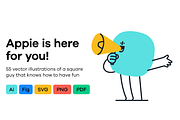 Appie - illustration pack, a Person Illustration by Ivan Mesaros (Thumbnail 1 of 7)