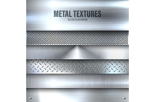 Realistic Brushed Metal Textures Set