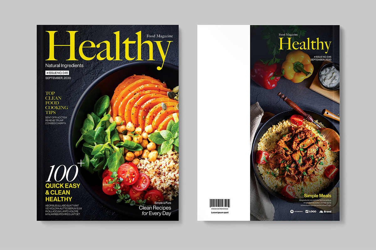 Food & Cooking Magazine Template, a Magazine Template by BrandPacks