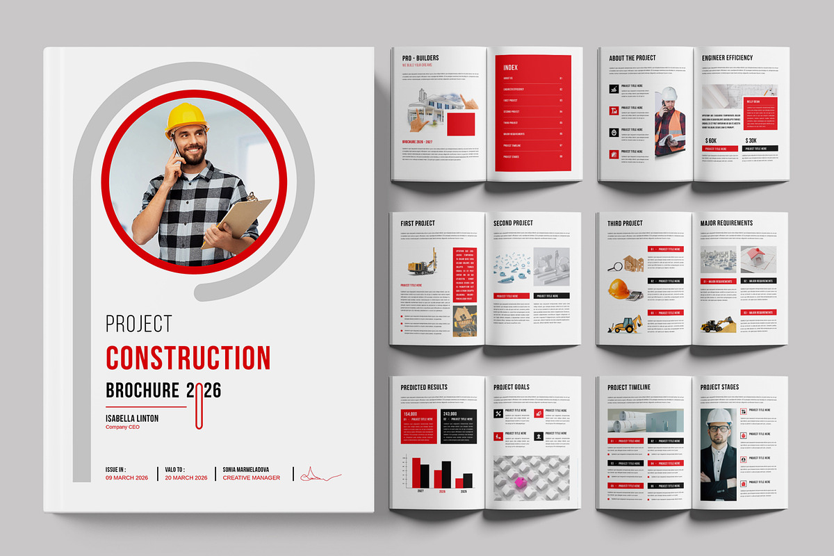 Construction Brochure Template, a Brochure Template by ContestDesign (Photo 1 of 3)