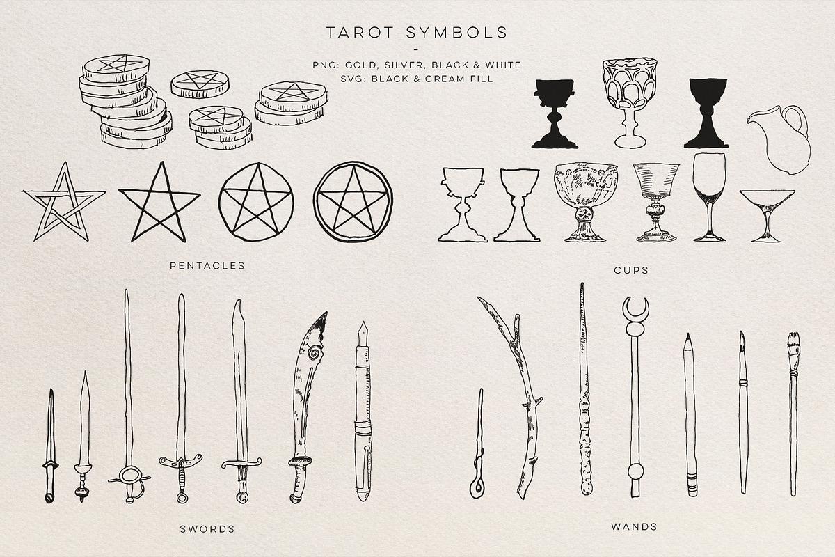 Celestial Oracle: Tarot Clipart SVGs, an Object Graphic by Blixa 6 Studios (Photo 6 of 26)