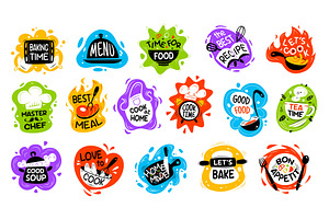 Kitchen cook icons