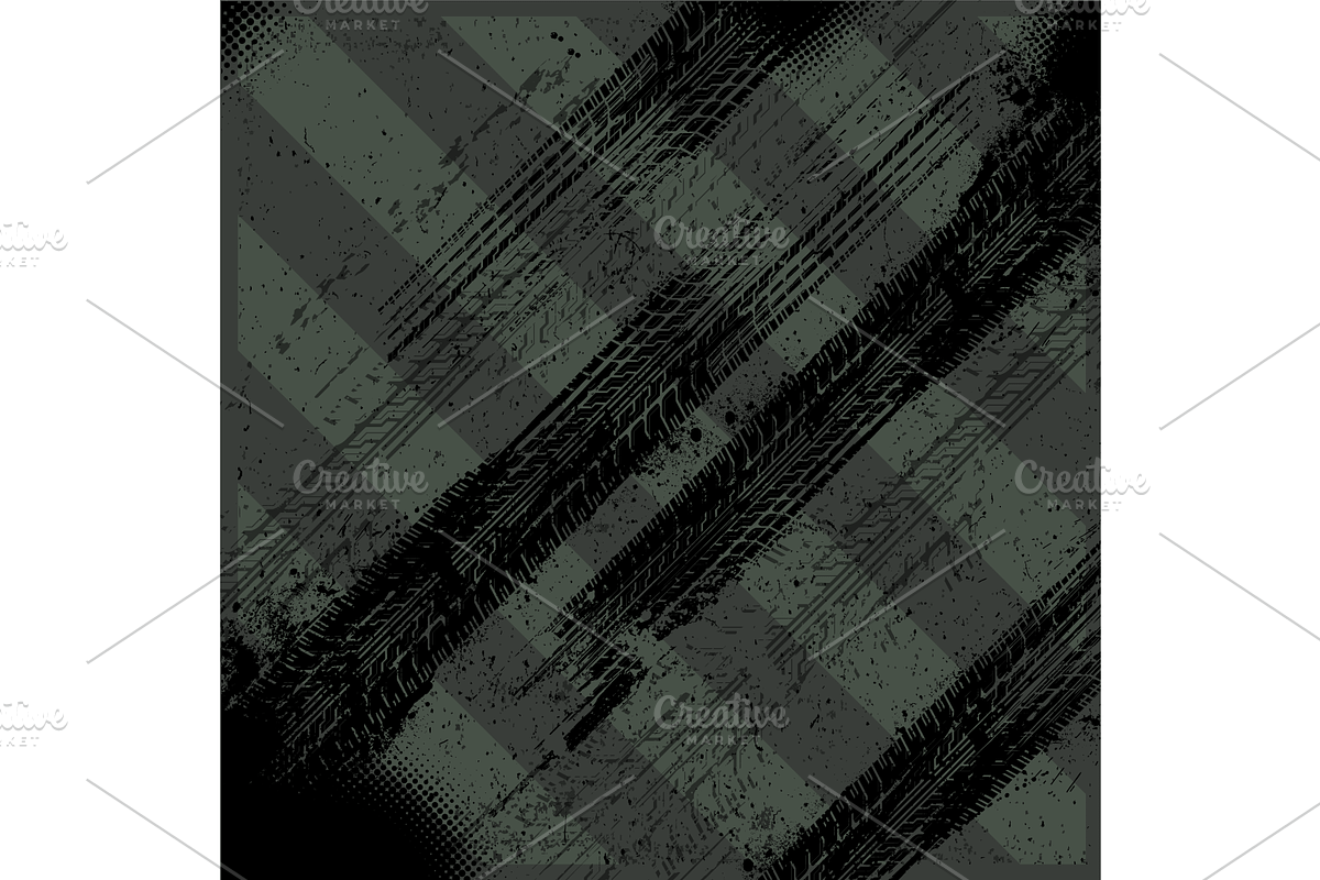 Car tire tracks texture set, a Texture Illustration by SergeyBitos (Photo 8 of 12)