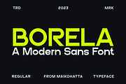 Borela - A Modern Sans Font, a Sans Serif Font by MaikoHatta (Thumbnail 1 of 6)