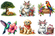 Summer Animals Sublimation Clipart, an Animal Illustration by DreamArtGraphic (Thumbnail 2 of 4)