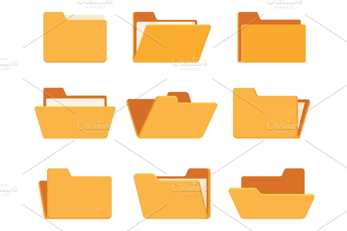 Yellow folders. Isolated paper, a Finance Illustration by Valerie Bodnar