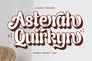Asterah Quirkyn  Chunky Groovy Font, a Serif Font by Letterena Studios (Thumbnail 1 of 15)