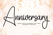Anniversary | Script Font, a Handwritten Font by Scratchones (Thumbnail 1 of 8)