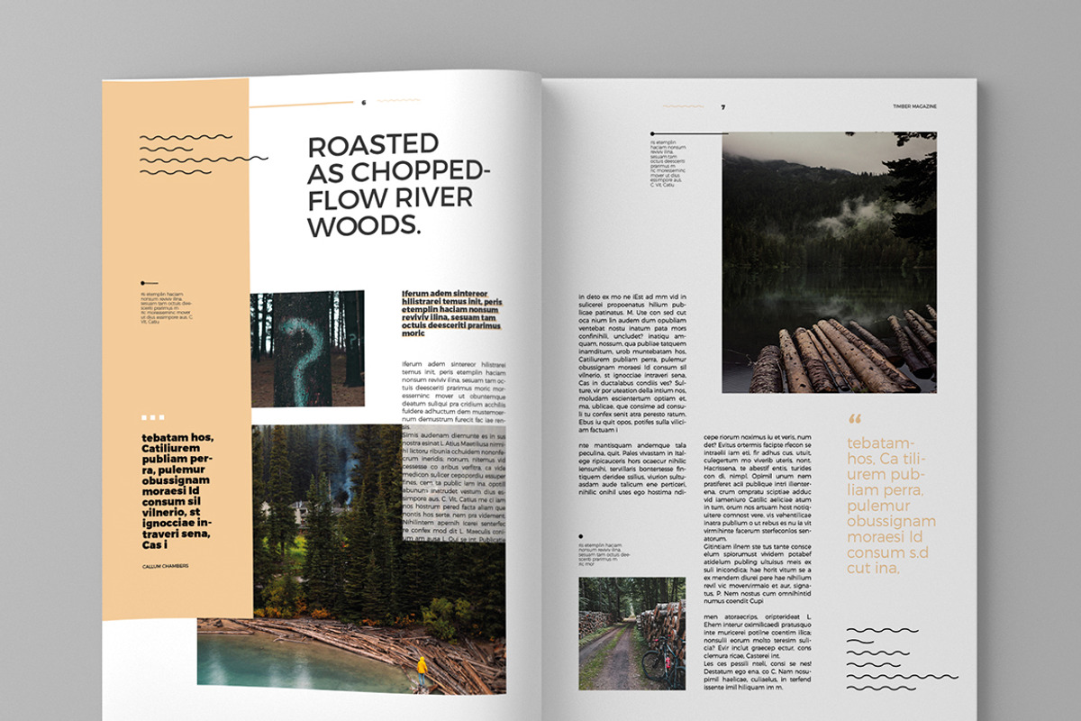 Timber - Magazine Template, a Magazine Template by inspirasign