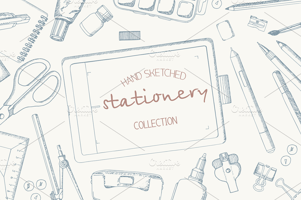 Hand sketched stationery collection., a Decorative Illustration by Milla Mi (Photo 1 of 3)