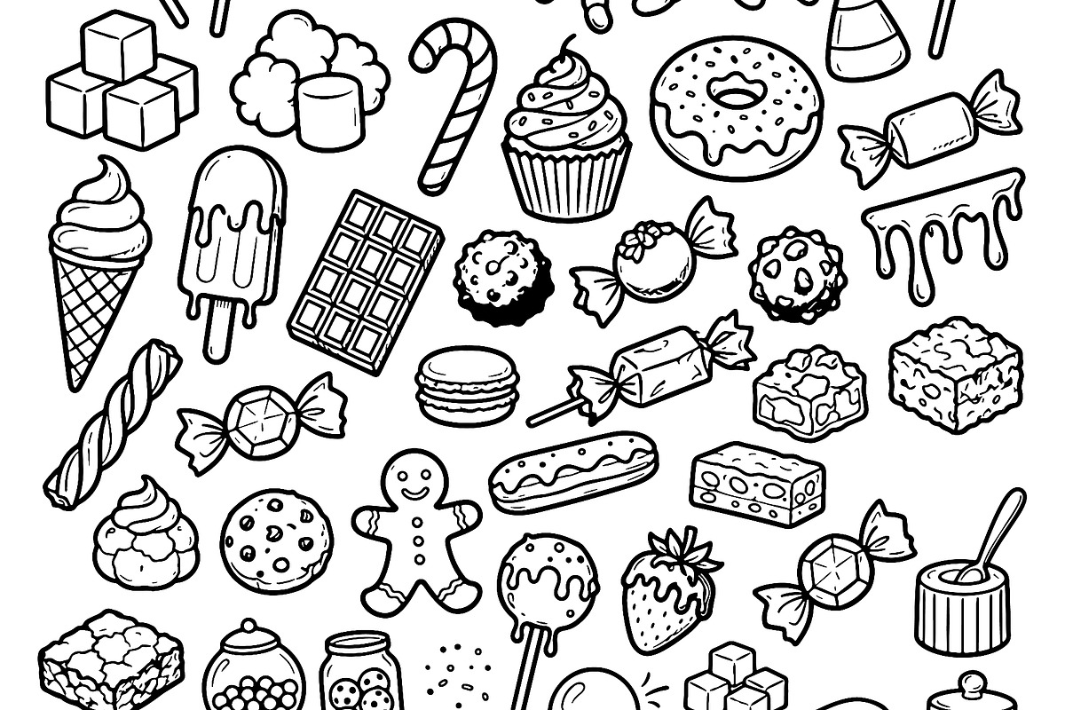 Hand drawn candy collection. Doodle, an Object Illustration by Voodz_shop (Photo 2 of 3)