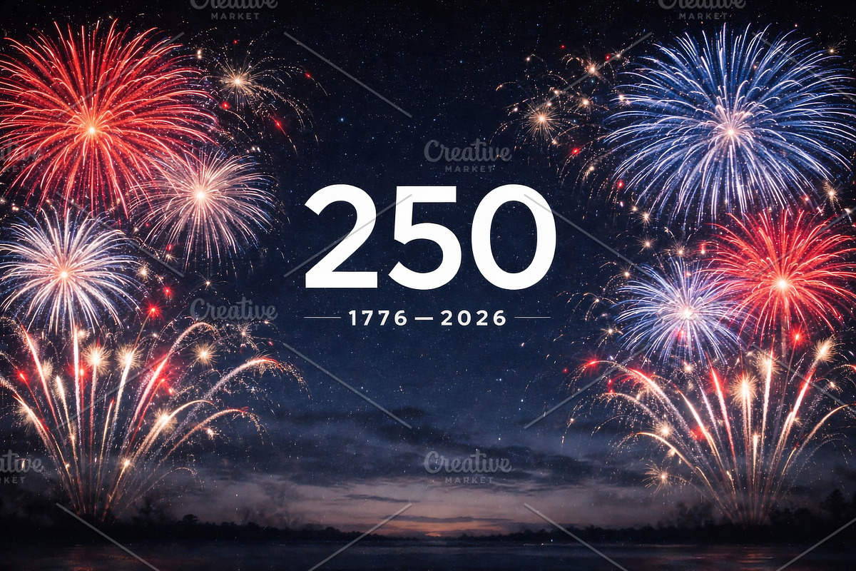 USA independence day 250 years anniv, an Illustration by Dvoevnore photos