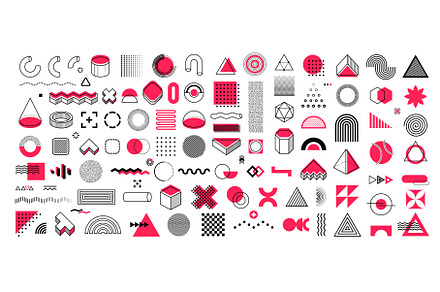 Memphis shapes with graphic pattern, a Decorative Illustration by Buch&Bee