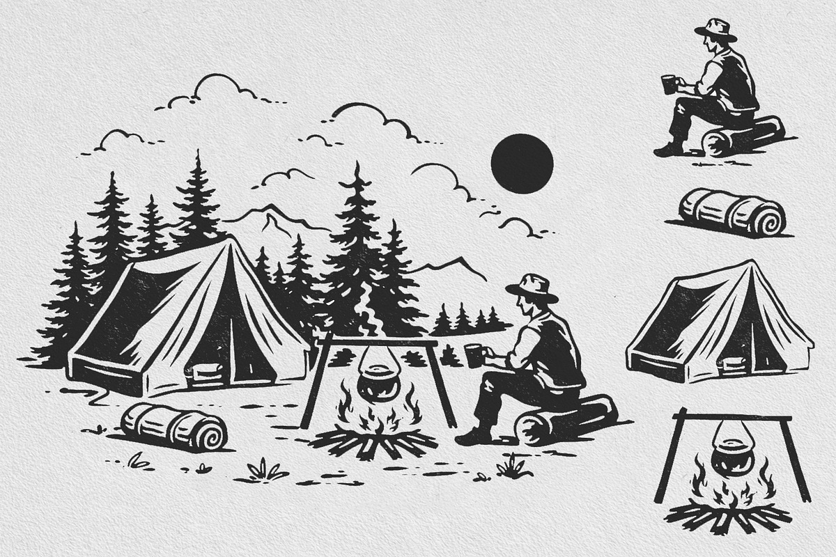 Western Camping Adventure, an Illustration by Casa Mandarina (Photo 2 of 6)