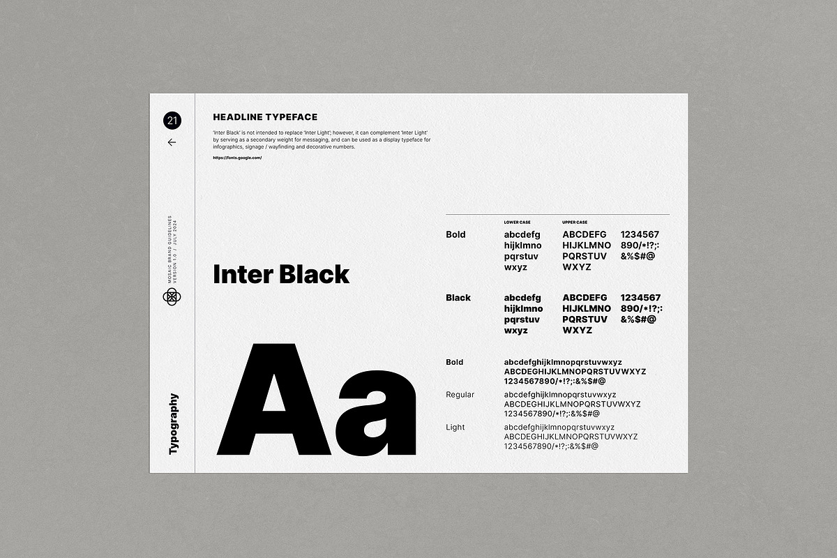 Mosaic Brand Guidelines Template, a Templates & Theme by Crafted by AKD (Photo 7 of 14)