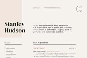 Modern Resume CV Template Design