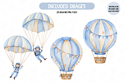 Watercolor Air Transport Clipart, an Illustration by TatiMockup (Thumbnail 4 of 5)