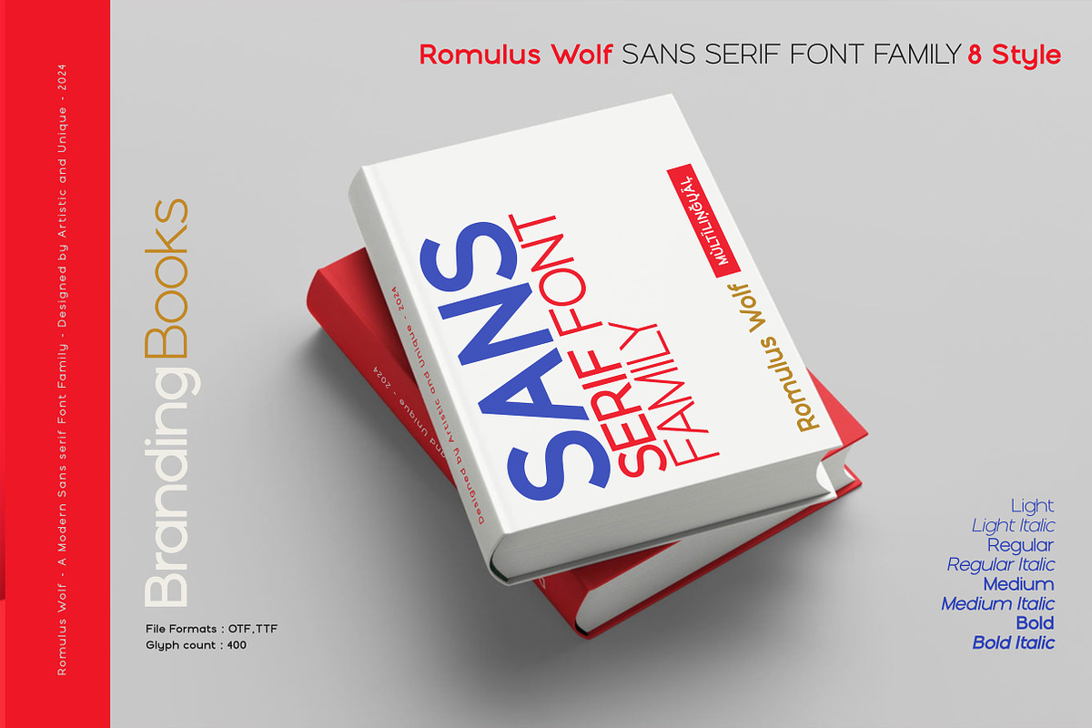 Romulus Wolf-Sans serif font family, a Sans Serif Font by Artistic & Unique (Photo 10 of 15)