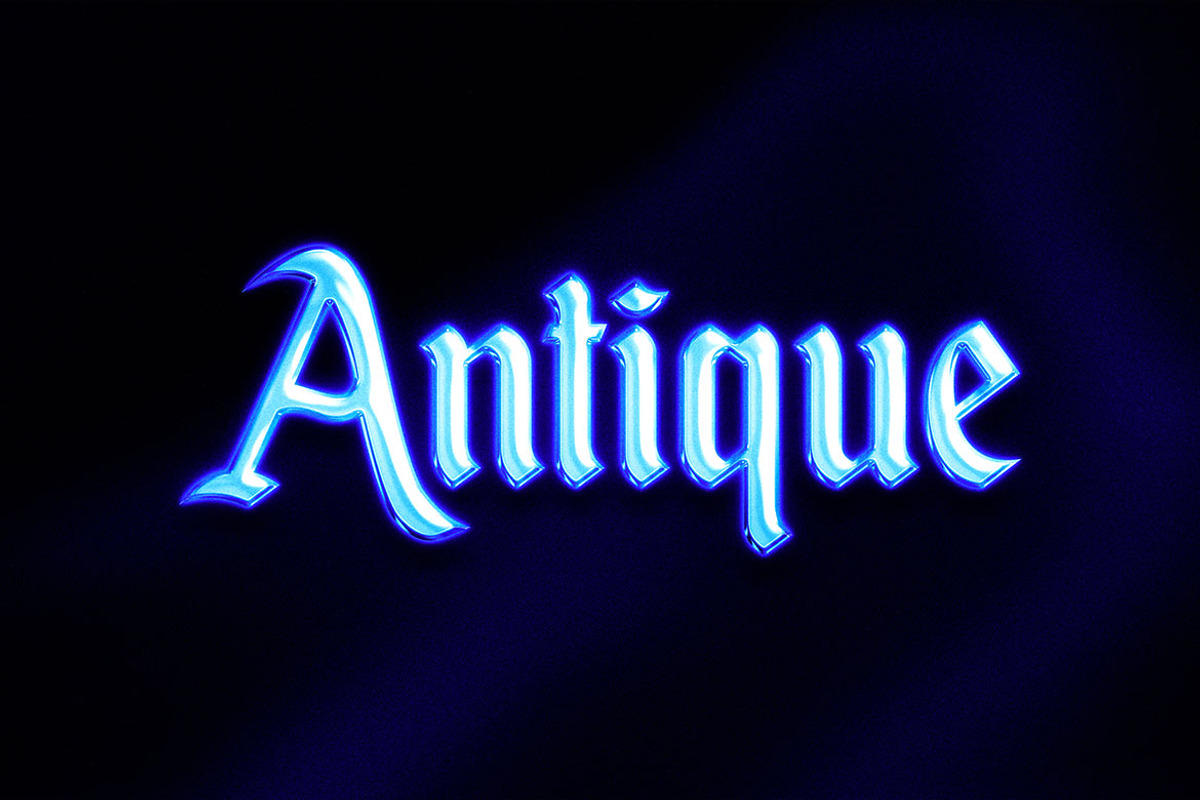 Gothic Chrome Text Effect, a Layer Style Add-On by dokudokunomi (Photo 3 of 4)