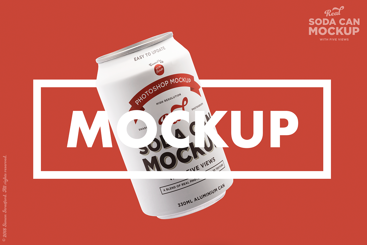 Soda can mockup with 5 awesome views, a Product Mockup by Itsmesimon (Photo 10 of 11)
