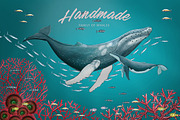 Family of whales, an Animal Illustration by Isbela  (Thumbnail 3 of 6)