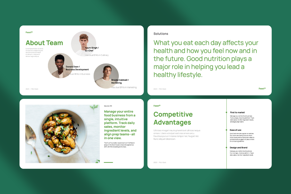 Feast Startup Pitch Keynote Canva, a Presentation Template by Unich Design Bureau (Photo 4 of 11)