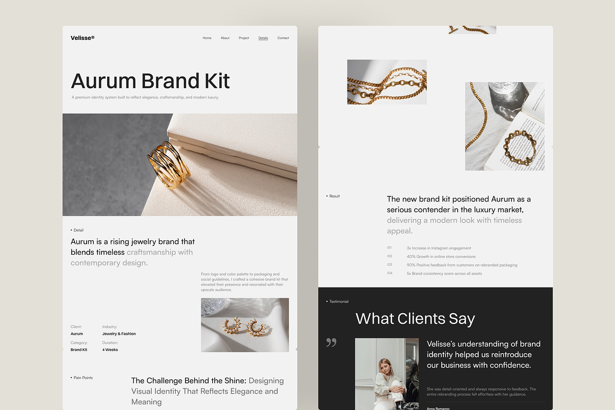 Velisse - Portfolio Website UI Figma preview 5