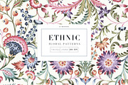 Ethnic Florals Watercolor Chintz!, a Pattern Graphic by Pink Linen (Thumbnail 1 of 12)