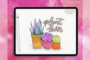 Procreate Outline Lettering Brushes, a Brush Add-On by My Fancy Design Shop (Thumbnail 10 of 10)