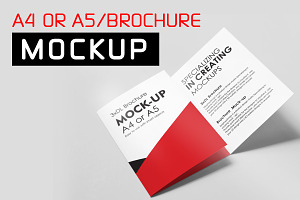 A4 or A5 Trifold Mockups
