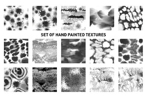 Set Of Hand-drawn Seamless Textures