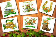 St Patrick's Day watercolor clipart, an Illustration by AkvarelRiver (Thumbnail 7 of 9)