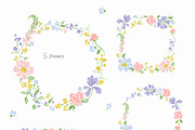Romantic Flora - Patterns & Clipart, a Pattern Graphic by Inna Moreva (Thumbnail 3 of 7)